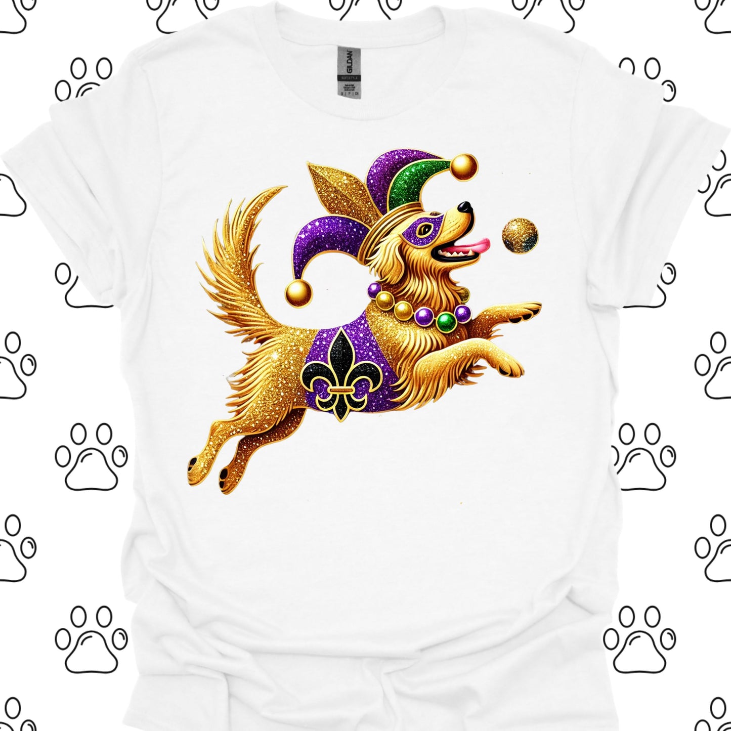 Golden Retriever Mardi Gras T-Shirt