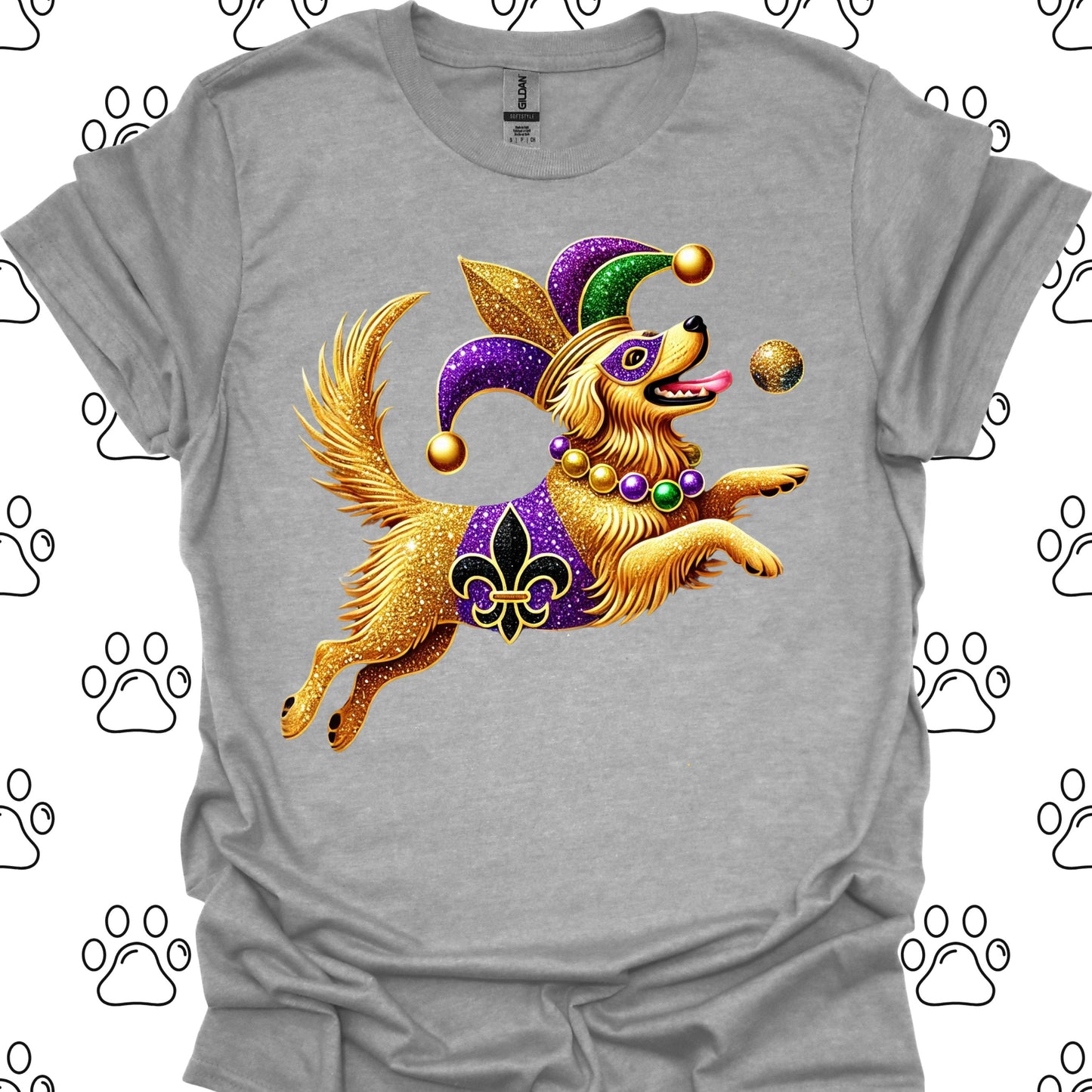 Golden Retriever Mardi Gras T-Shirt