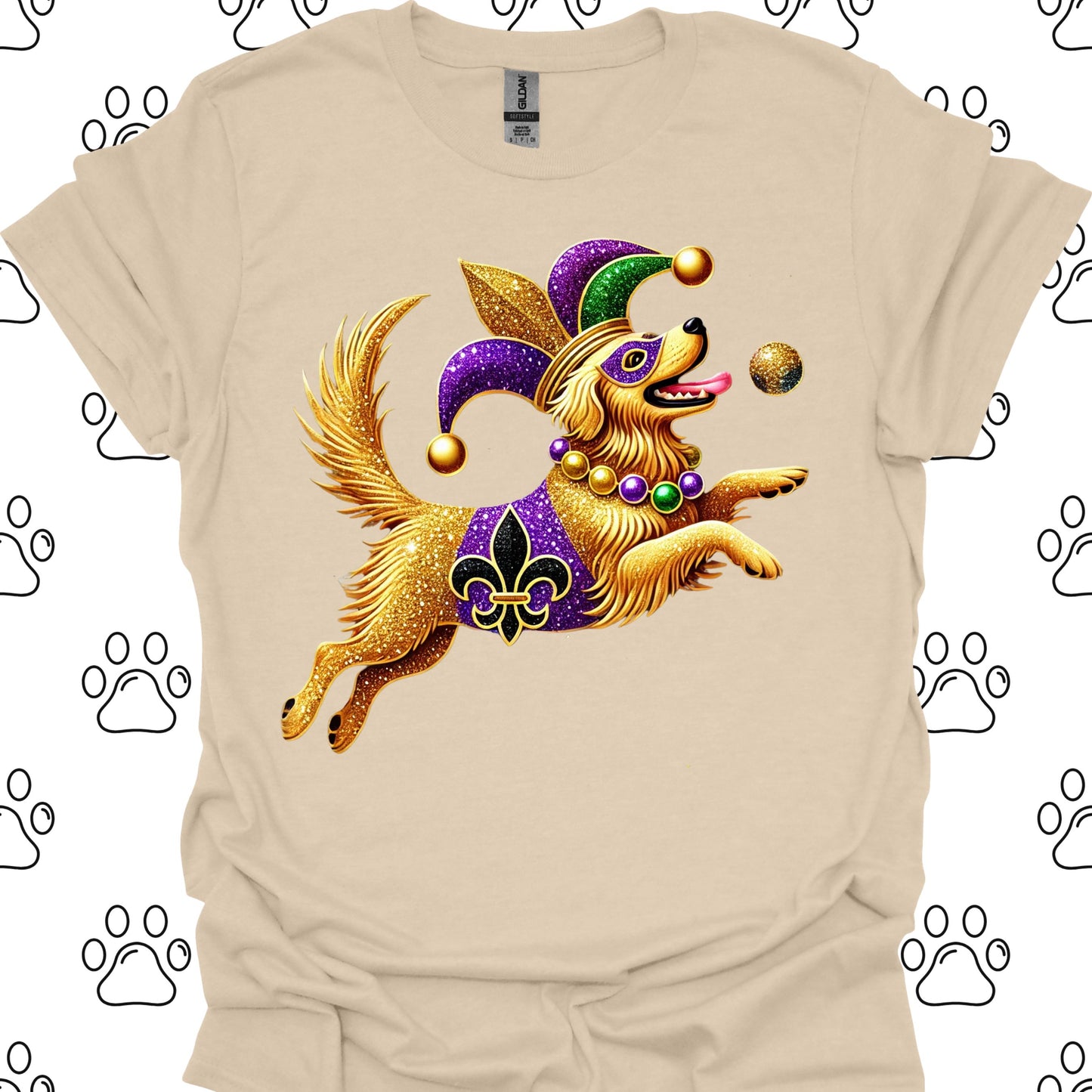 Golden Retriever Mardi Gras T-Shirt