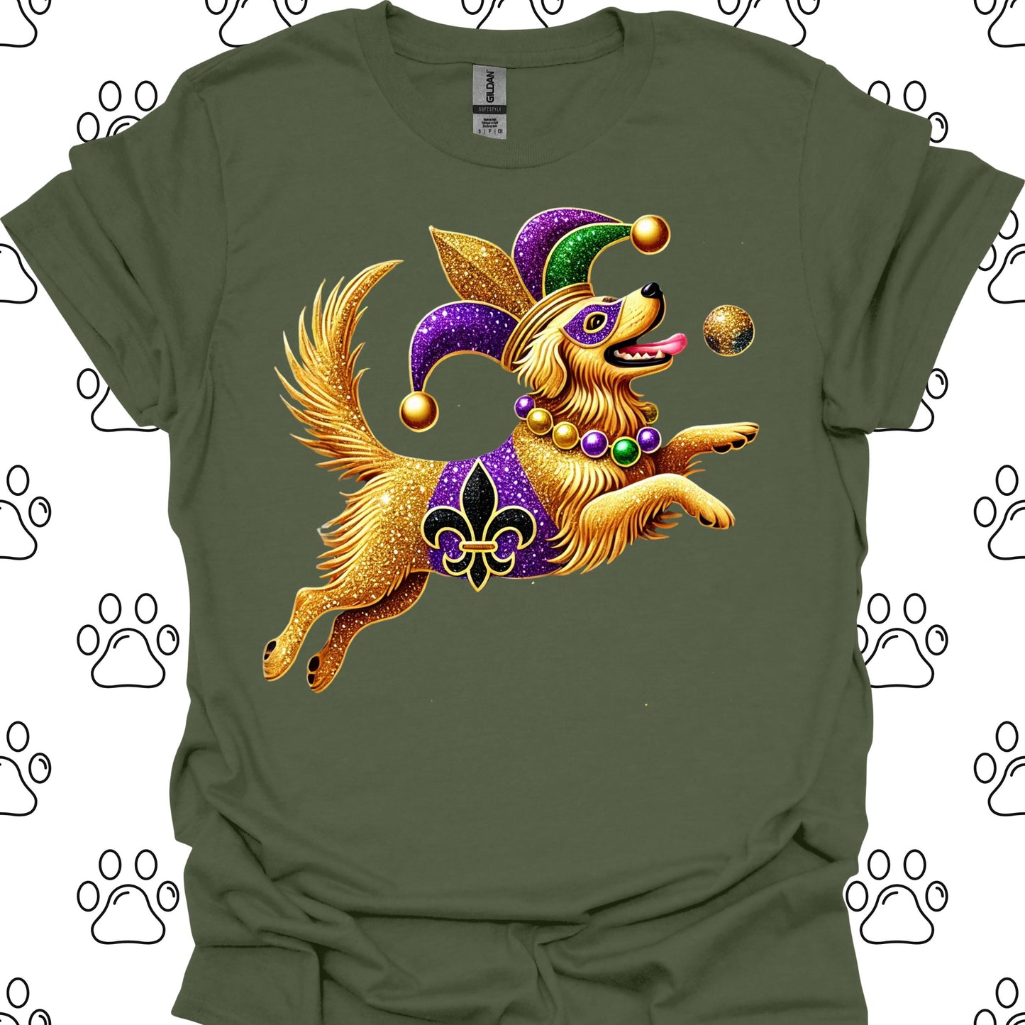 Golden Retriever Mardi Gras T-Shirt