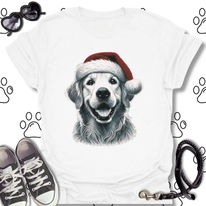 Golden Retriever Santa Hat Shirt