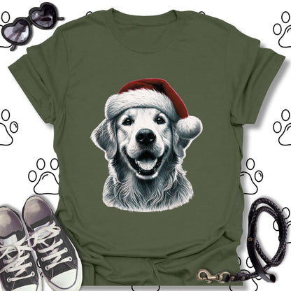 Golden Retriever Santa Hat Shirt