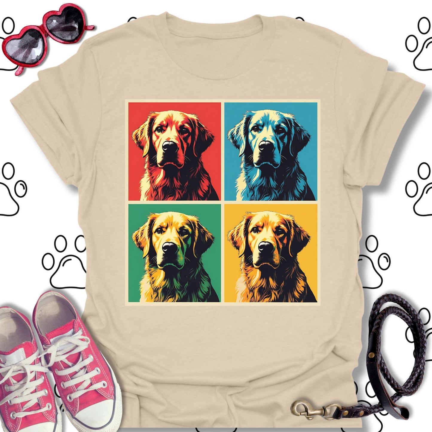 Golden Retriever Pop Art Shirt