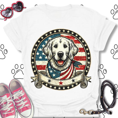 Americana Golden Retriever 4th of July