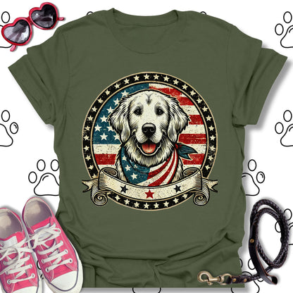 Americana Golden Retriever 4th of July