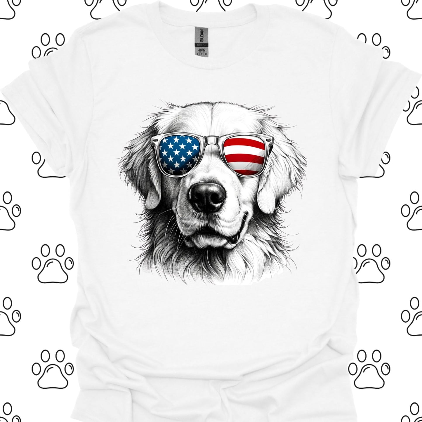 Golden Retriever Fourth of July T-Shirt