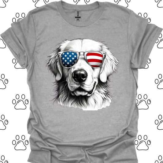 Golden Retriever Fourth of July T-Shirt