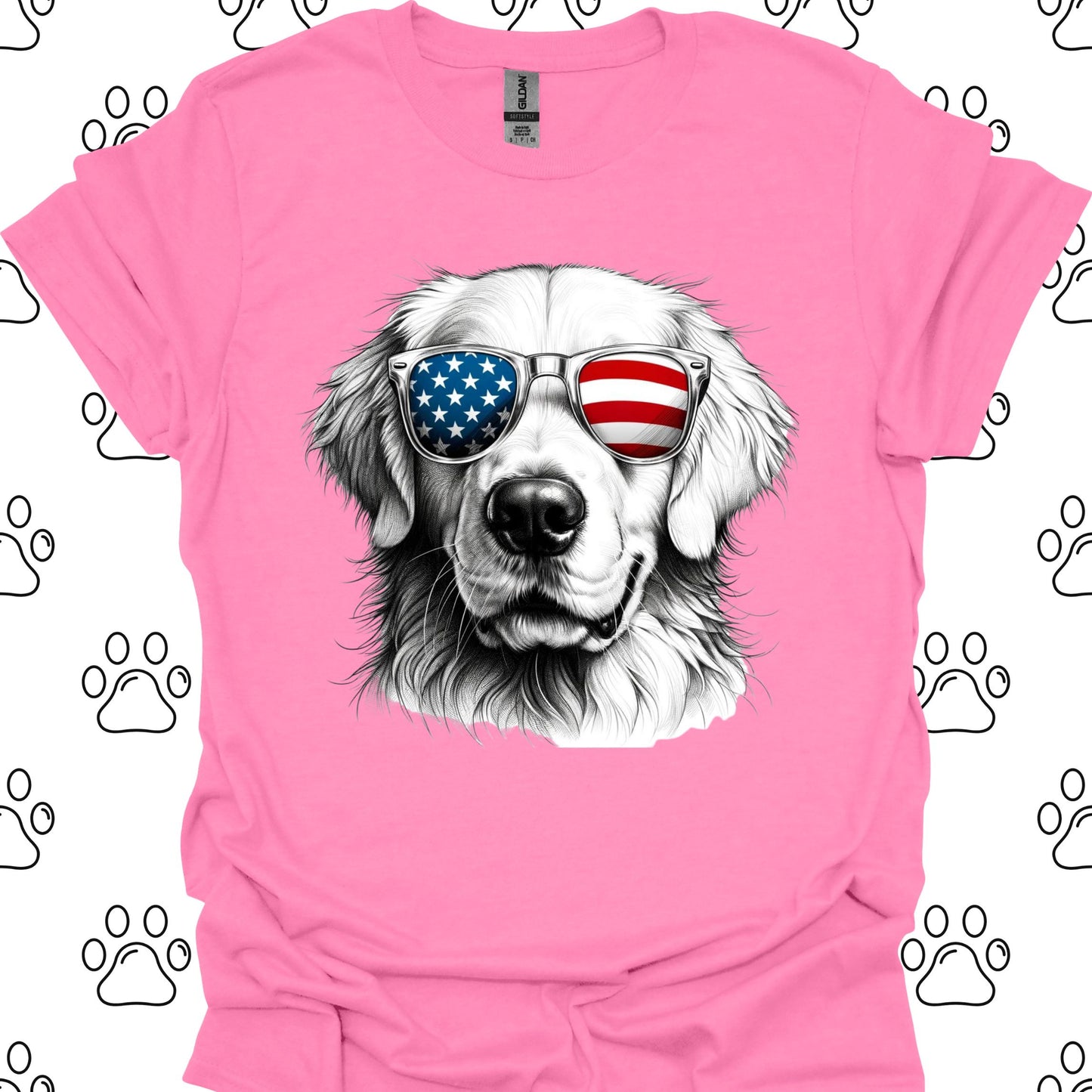 Golden Retriever Fourth of July T-Shirt