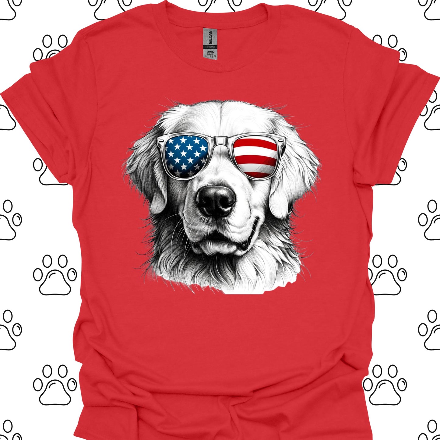 Golden Retriever Fourth of July T-Shirt