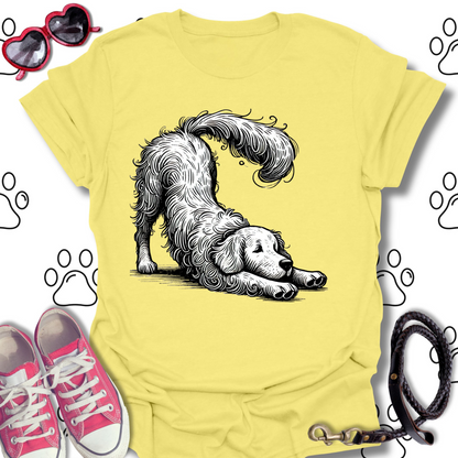 Playful Golden Downward Dog