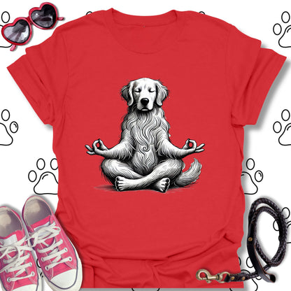 Meditating Yoga Golden Retriever