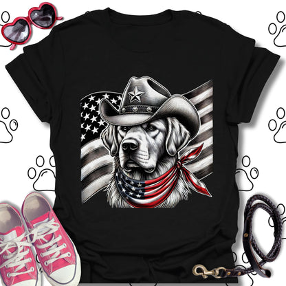 Golden Retriever Patriotic Cowboy T-Shirt