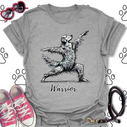Warrior Pose Yoga Golden Retriever