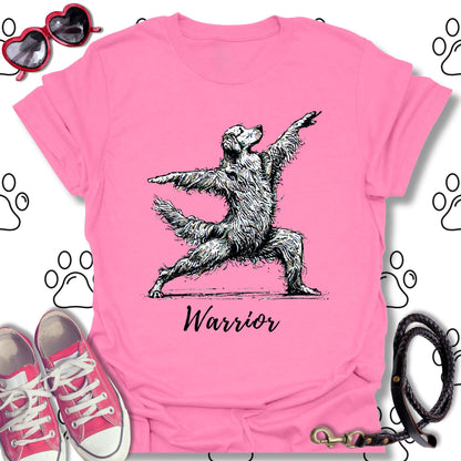Warrior Pose Yoga Golden Retriever