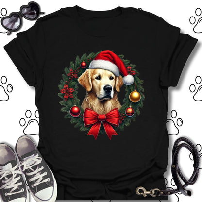 Golden Retriever Christmas Wreath Shirt