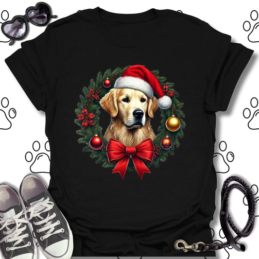 Golden Retriever Christmas Wreath Shirt