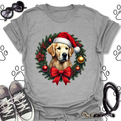 Golden Retriever Christmas Wreath Shirt