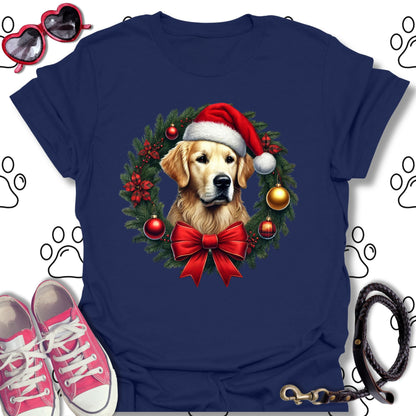 Golden Retriever Christmas Wreath Shirt