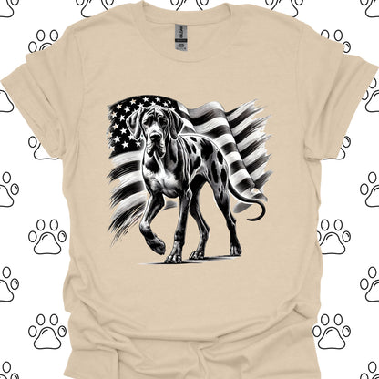 Great Dane American Flag T-Shirt