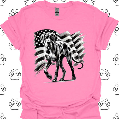 Great Dane American Flag T-Shirt