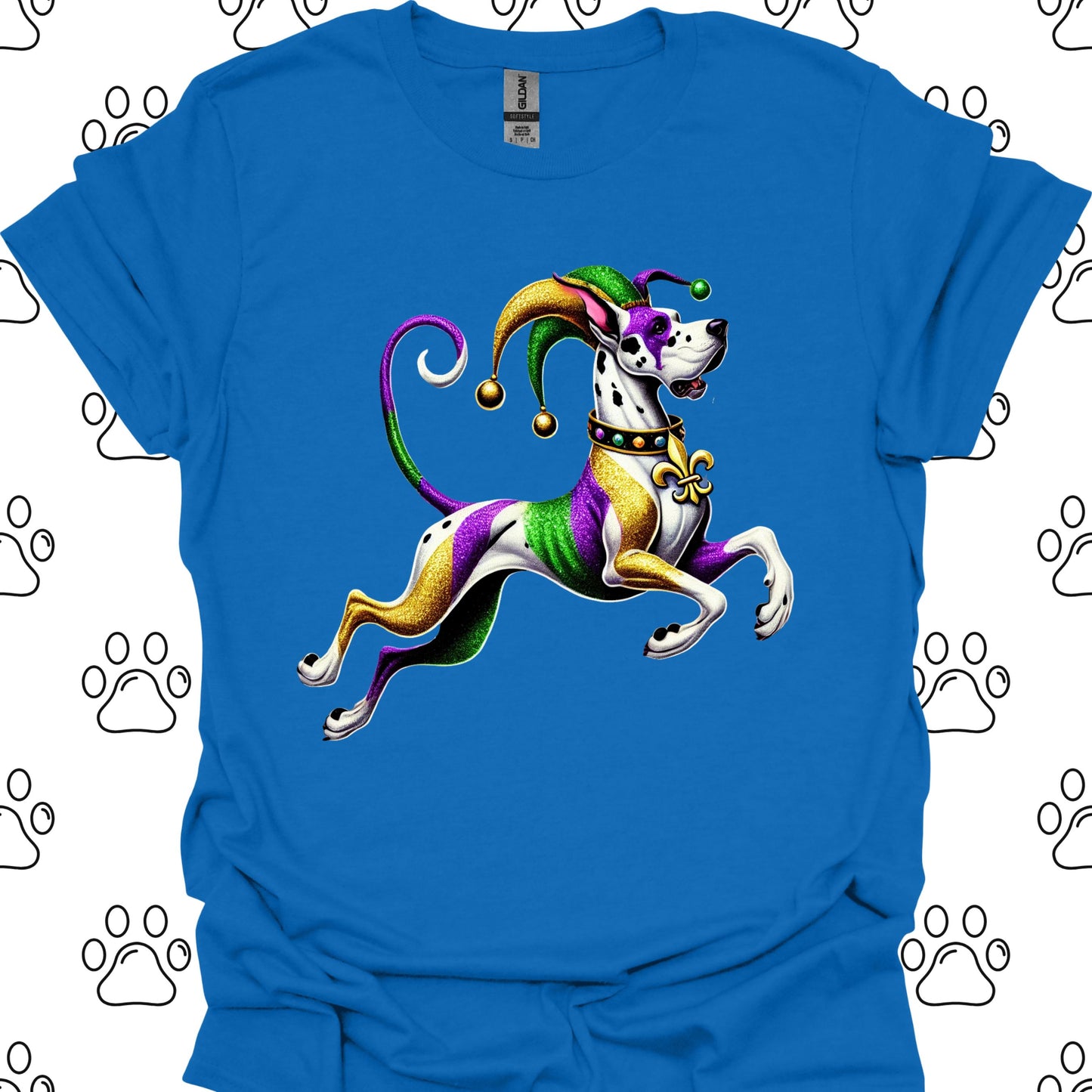 Great Dane Mardi Gras Jester T-Shirt