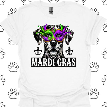 Great Dane Mardi Gras Mask T-Shirt