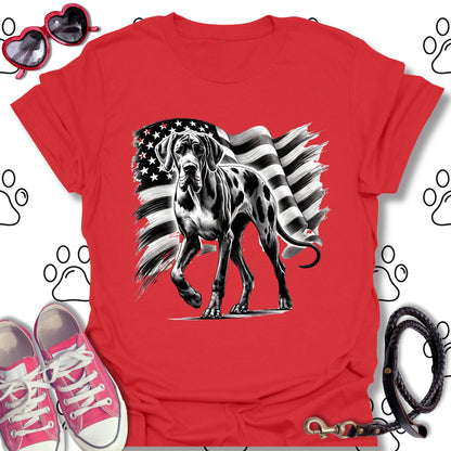 Great Dane American Flag T-Shirt