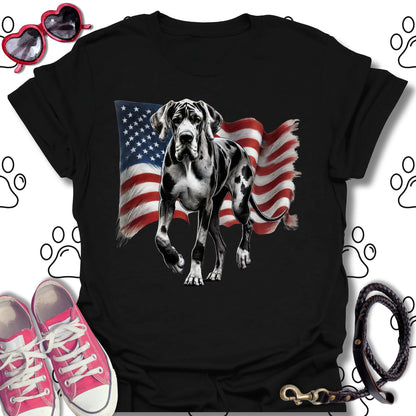 Great Dane American Flag T-Shirt