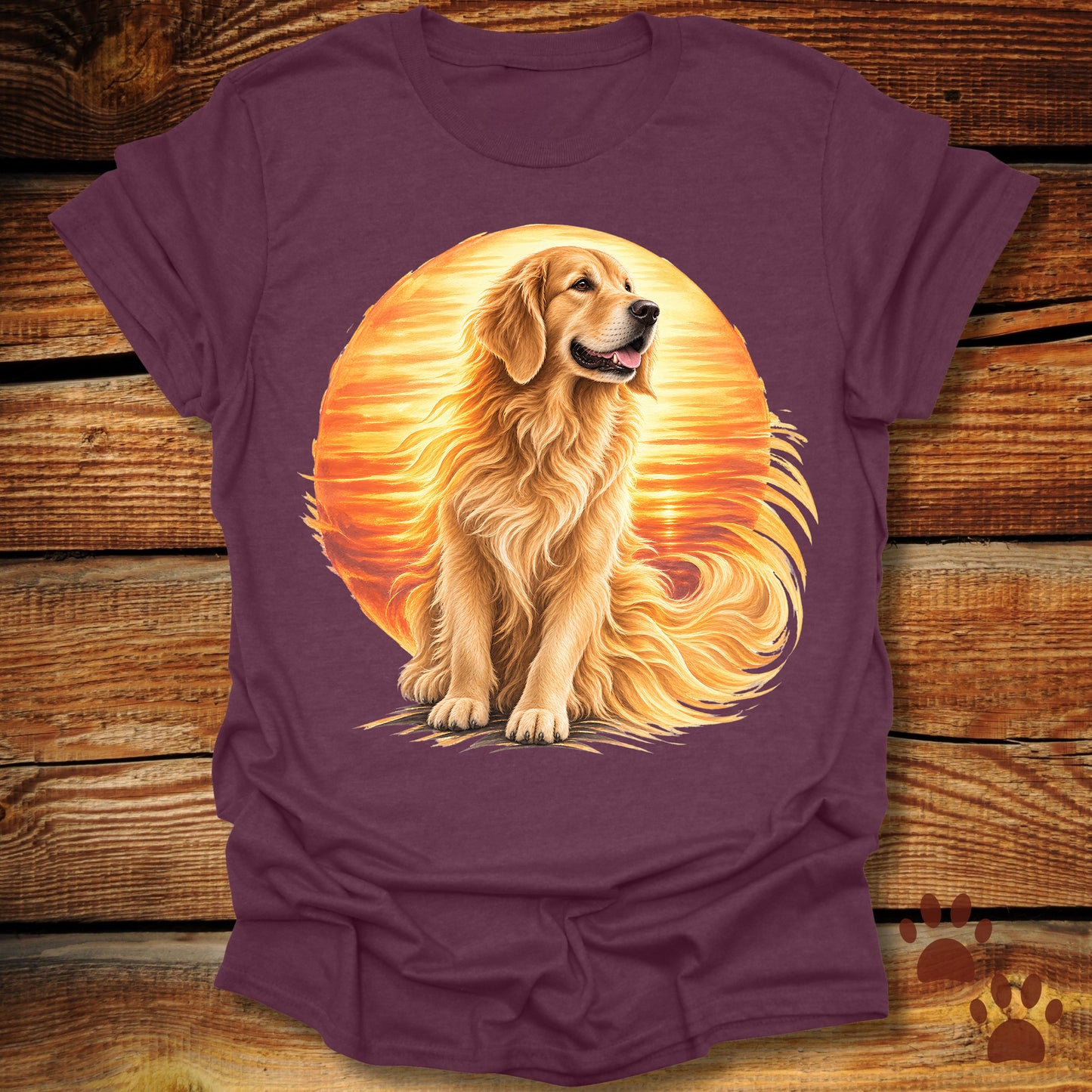 Golden Retriever Luminous Sunset T-Shirt