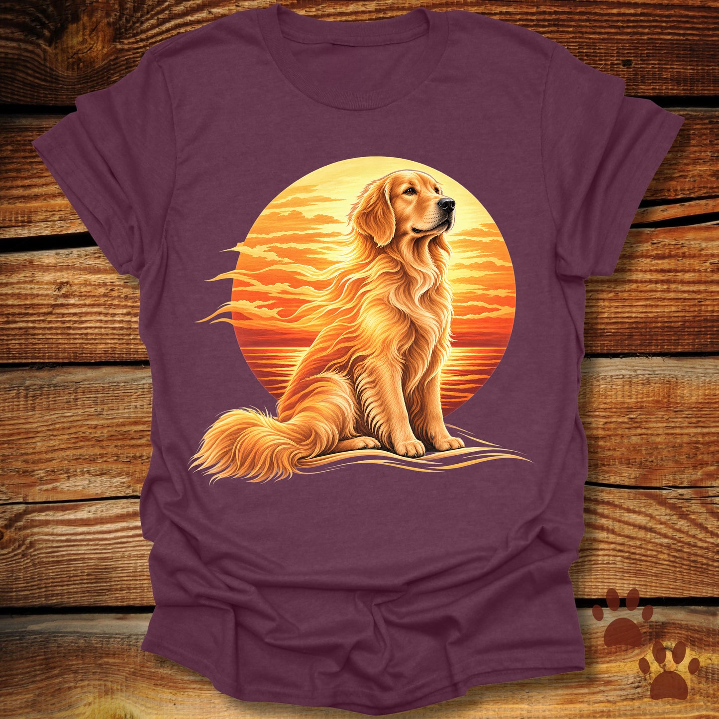 Golden Retriever Sunset T-Shirt