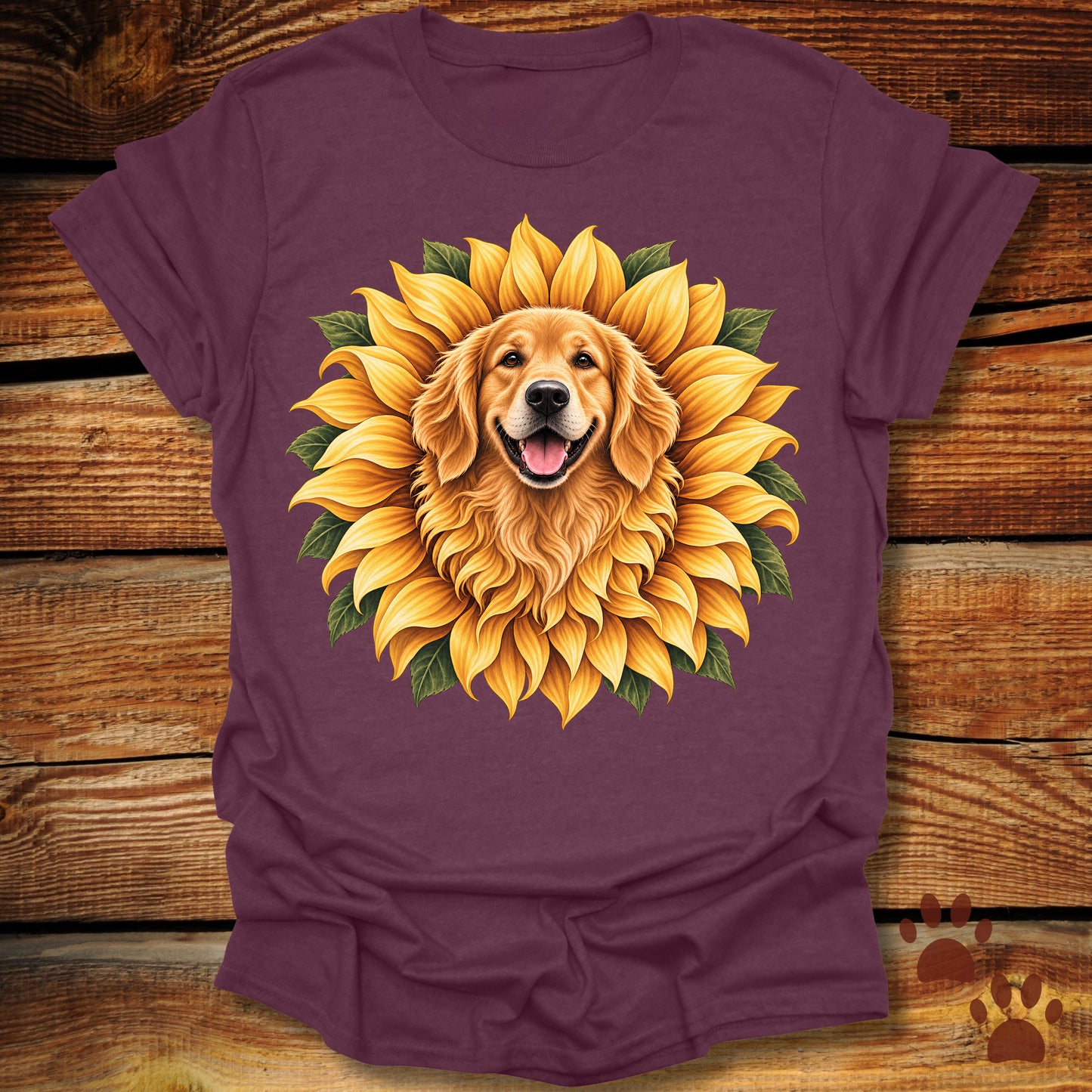 Golden Retriever Sunflower T-Shirt