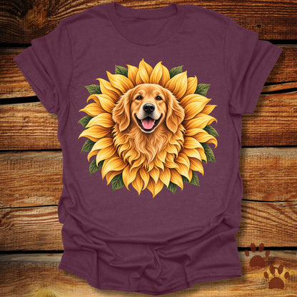 Golden Retriever Sunflower T-Shirt