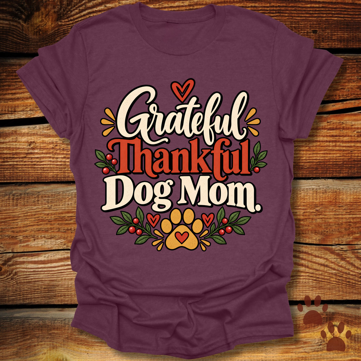Grateful Thankful Dog Mom T-Shirt