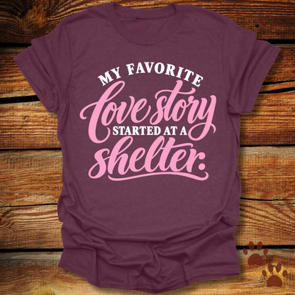 My Favorite Love Story - Rescue Dog T-Shirt