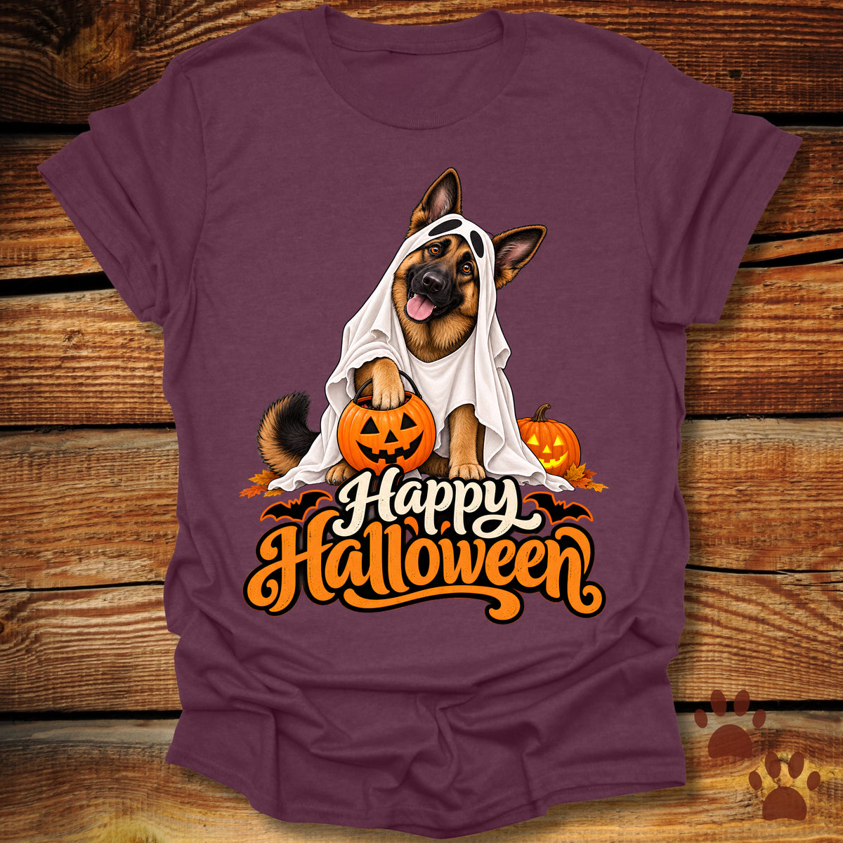 "Happy Halloween" German Shepherd T-Shirt