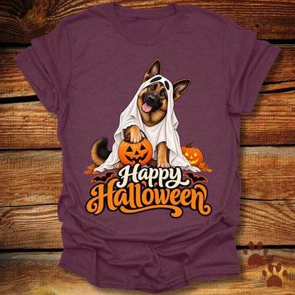 "Happy Halloween" German Shepherd T-Shirt