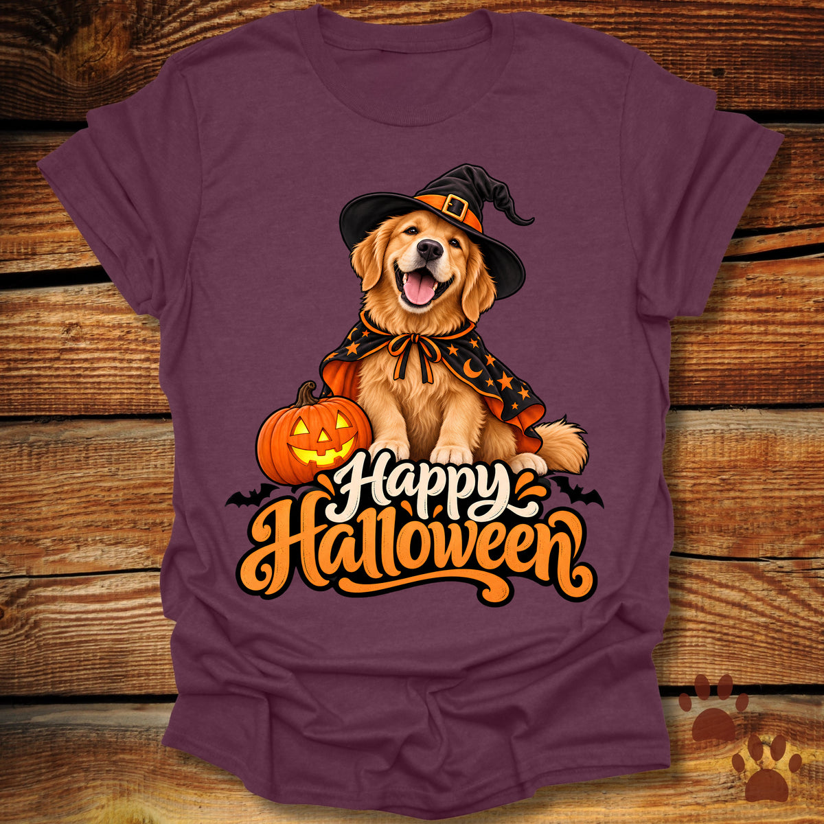 "Happy Halloween" Golden Retriever T-Shirt