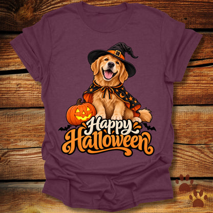 "Happy Halloween" Golden Retriever T-Shirt