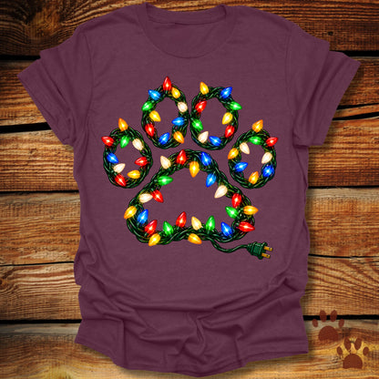 Christmas Light Paw T-Shirt