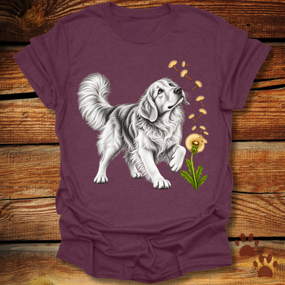Golden Retriever Dandelion Wish T-Shirt