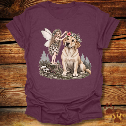 Yellow Lab Fairy Flower Crown T-Shirt