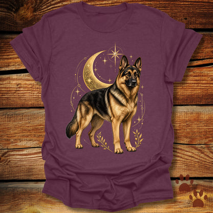 German Shepherd Celestial Moon T-Shirt
