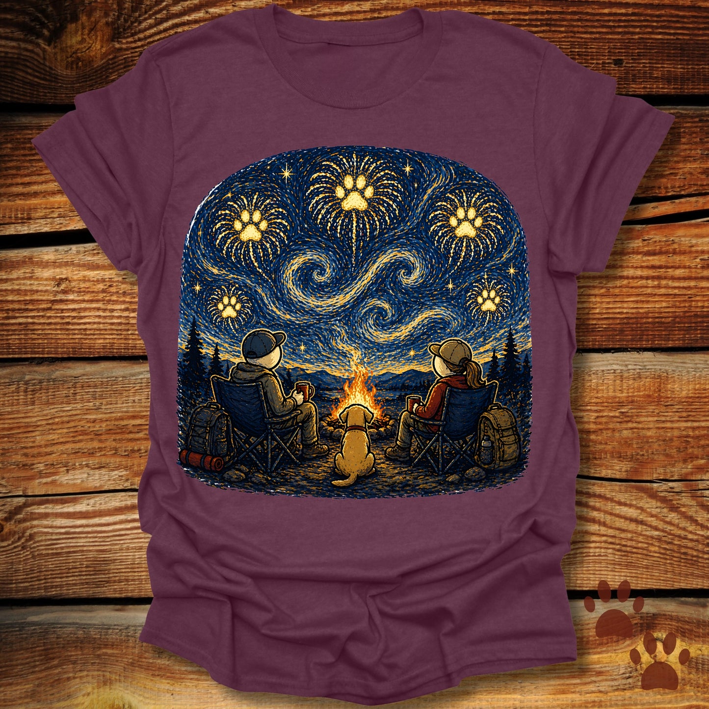 Starry Night Campfire T-Shirt