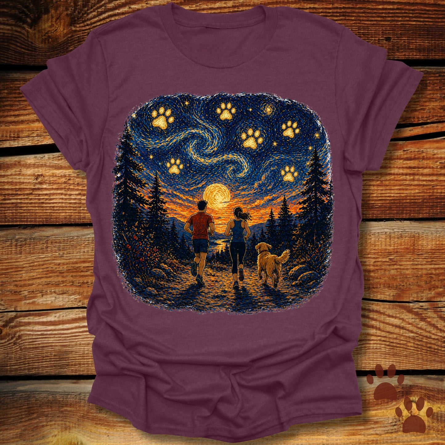 Starry Night Sunset Run T-Shirt