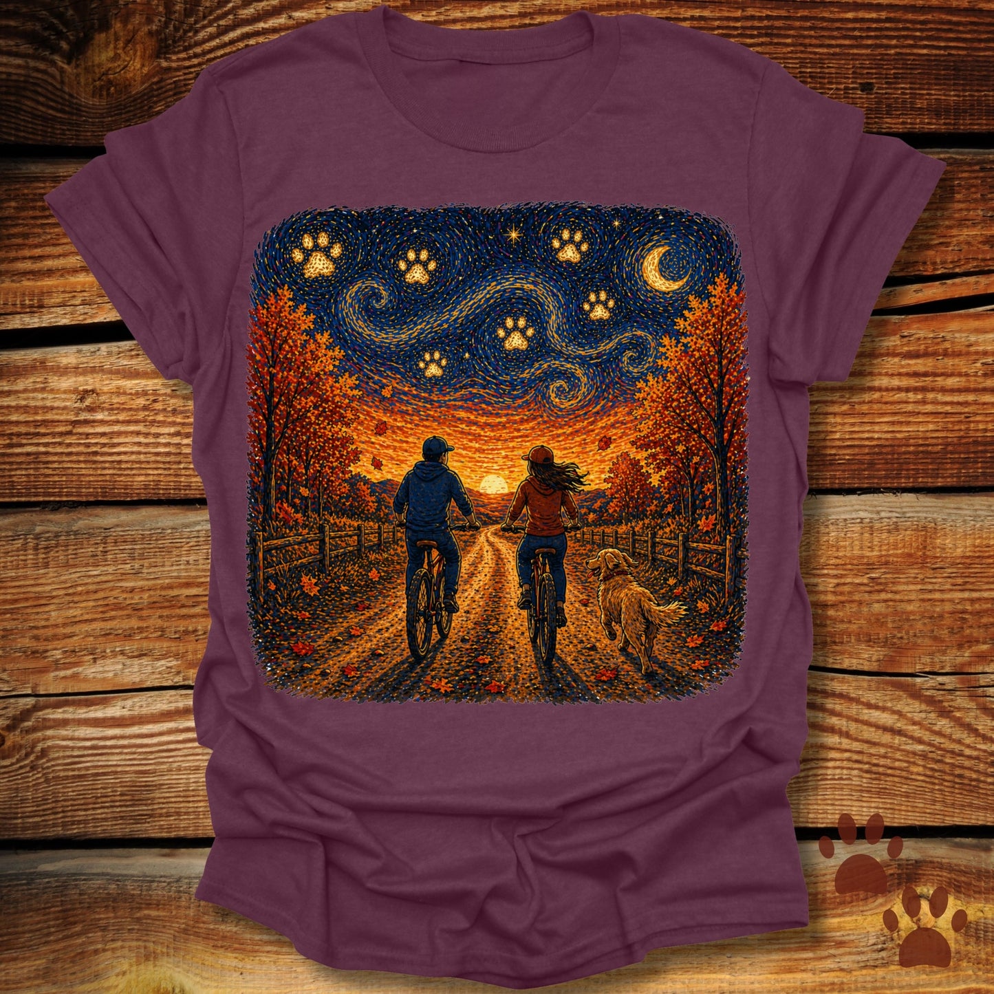 Starry Night Bike Ride T-Shirt
