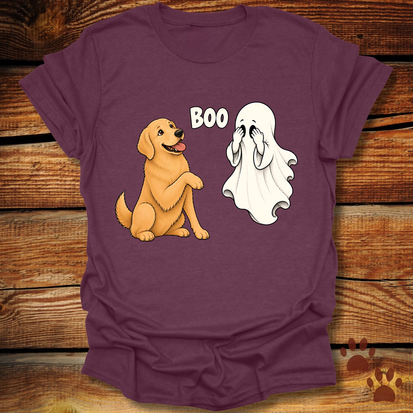 Boo Ghost Golden Retriever T-Shirt