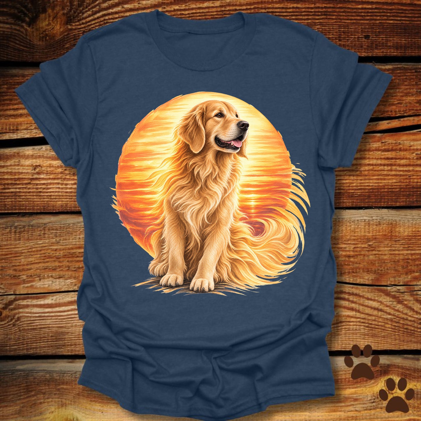 Golden Retriever Luminous Sunset T-Shirt