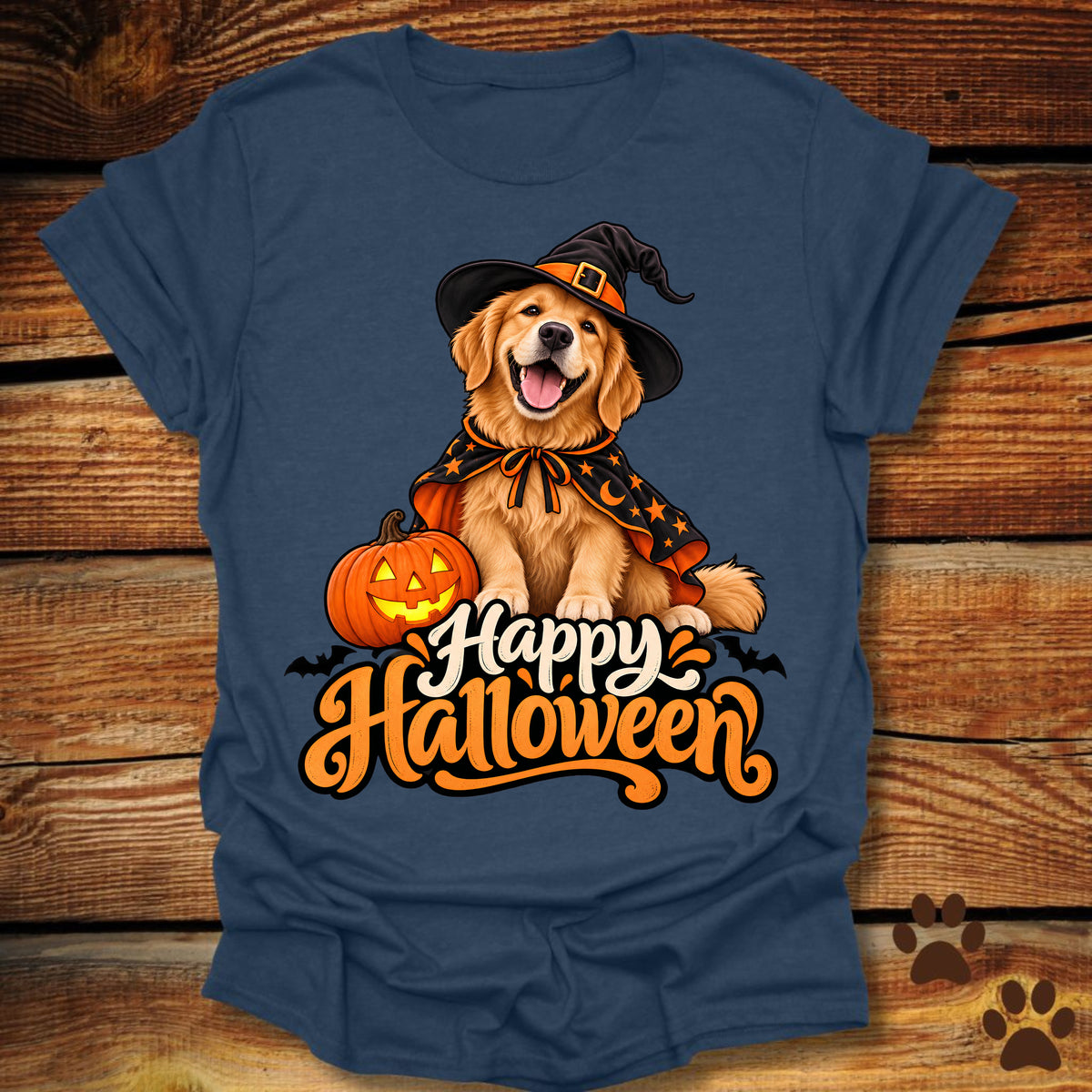"Happy Halloween" Golden Retriever T-Shirt