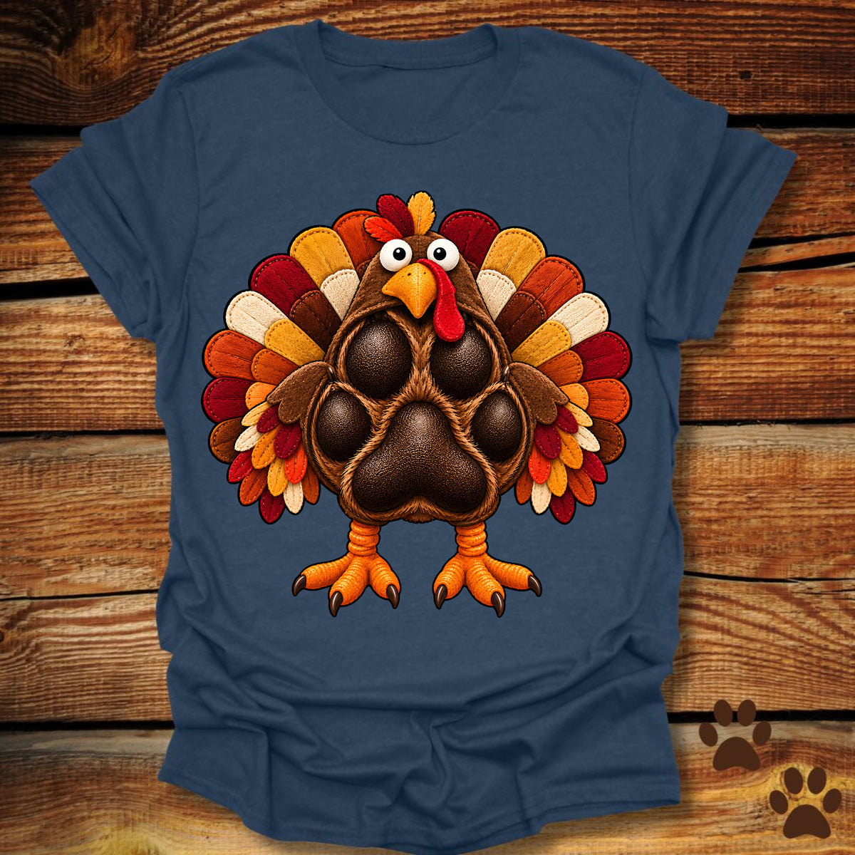 Thanksgiving Turkey Paw T-Shirt