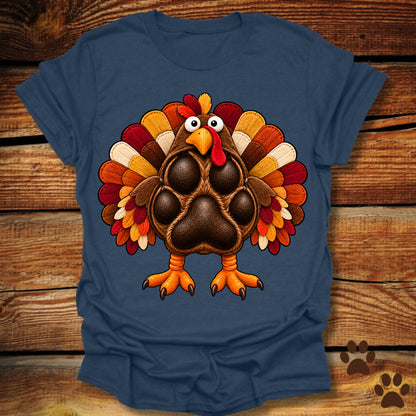 Thanksgiving Turkey Paw T-Shirt